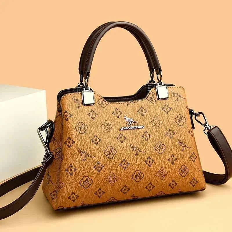 Sac cabas femme cuir Marron Kaki-Marron-Diamond Marron-Diamond Kaki-ShopGET® 