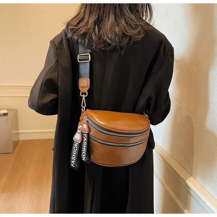 Sac banane femme chic à fermeture éclair