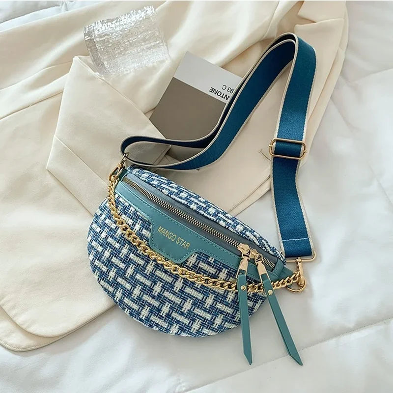Petit sac banane femme tendance avec chaine