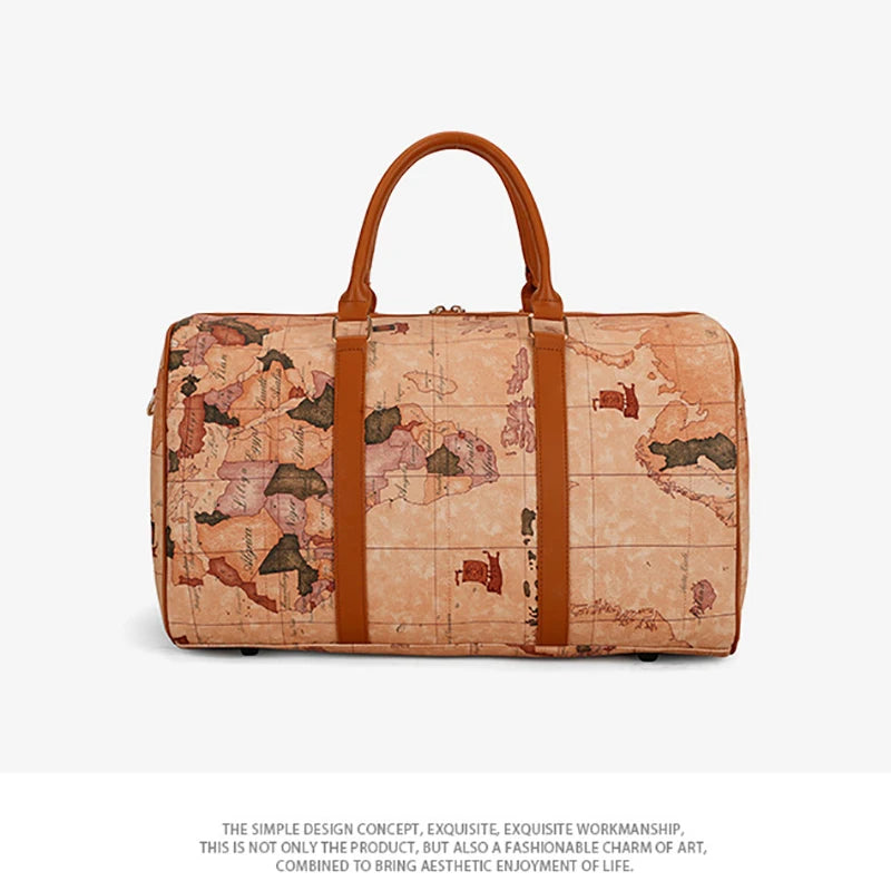 Sac weekend femme Médiéval Vintage Kaki Noir-ShopGET® 