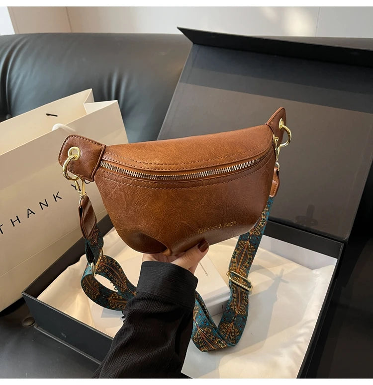 Sac banane en cuir artificiel femme