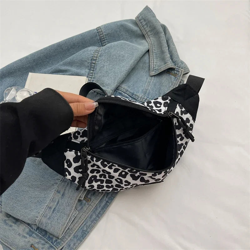 Sac banane léopard à bandoulière solide