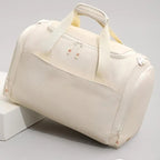 Sac weekend tissu pour femme Beige-Vert-Noir-ShopGET® 