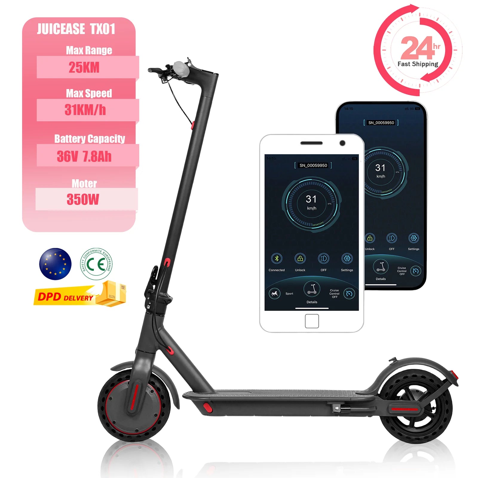 Trottinette électrique pro E TX01 350W