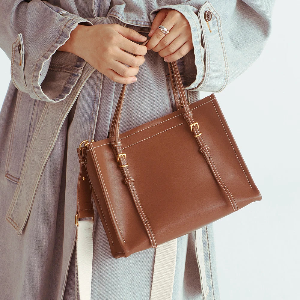 Grand sac cabas en cuir noir Noir / OFFERTE-Beige / OFFERTE-Marron / OFFERTE-ShopGET® 