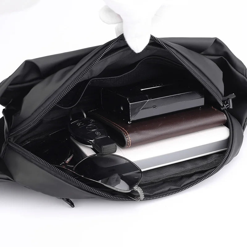 Sac banane noir pour homme