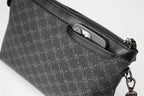 Petite pochette homme  luxe en plaid Noir-ShopGET® 