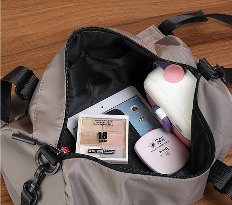 Sac polochon the tote bag Noir-Gris-Vert-ShopGET® 