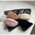 Grand sac banane velours pour femme