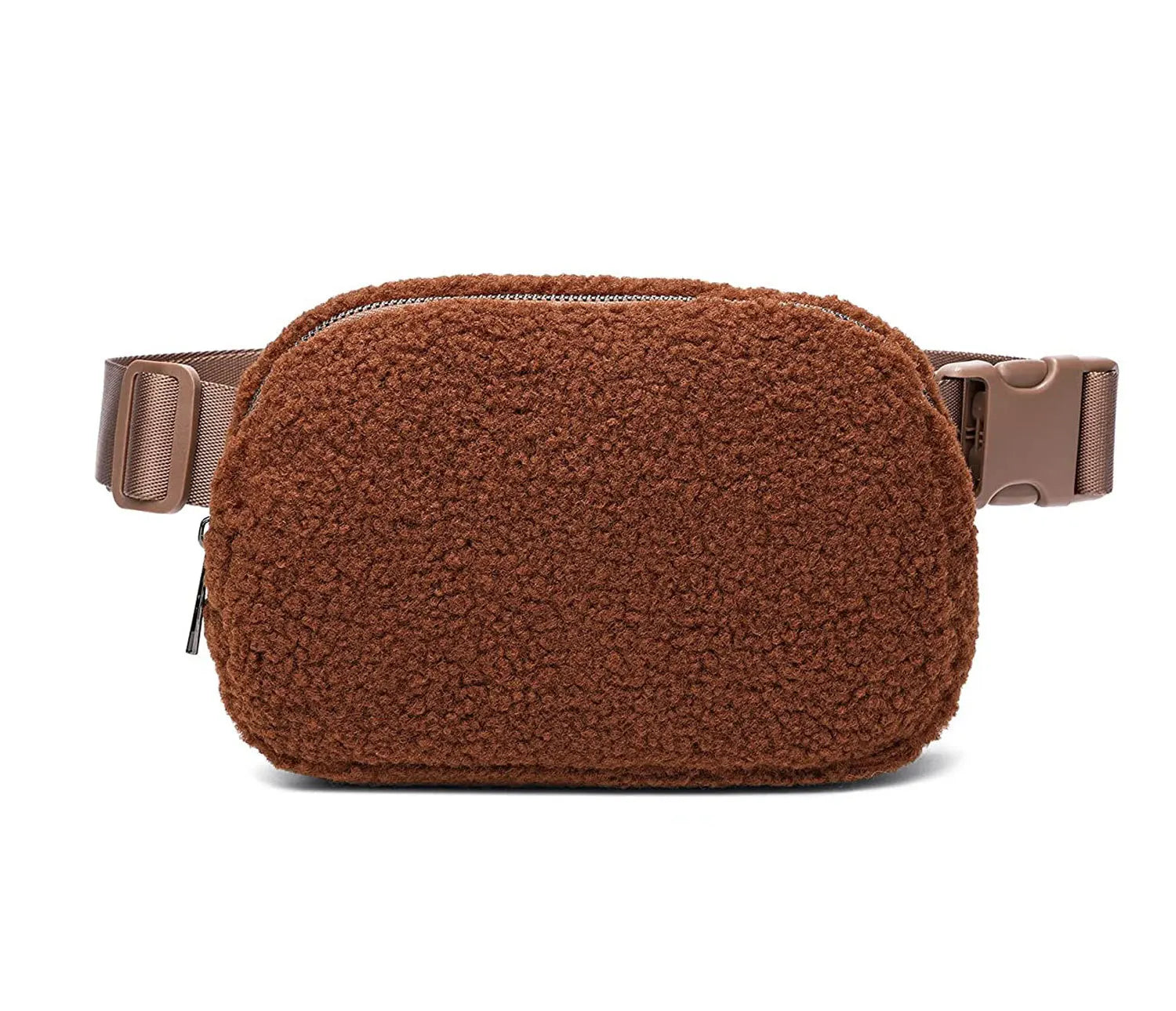 Sac banane velours beige pour femme