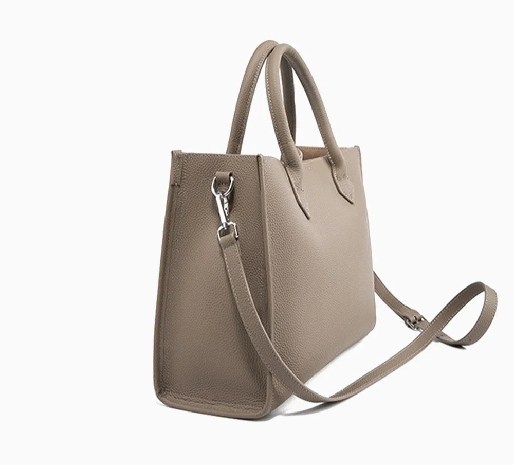 Sac cabas noir simple solide Gris-Noir-ShopGET® 