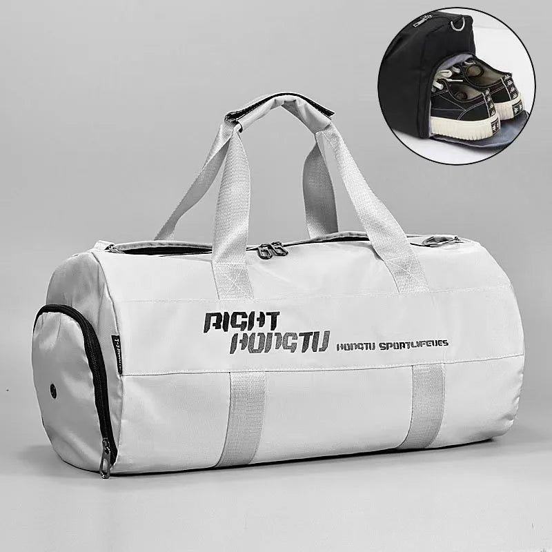 Sac polochon  multi-compartiment Gris-Noir-ShopGET® 