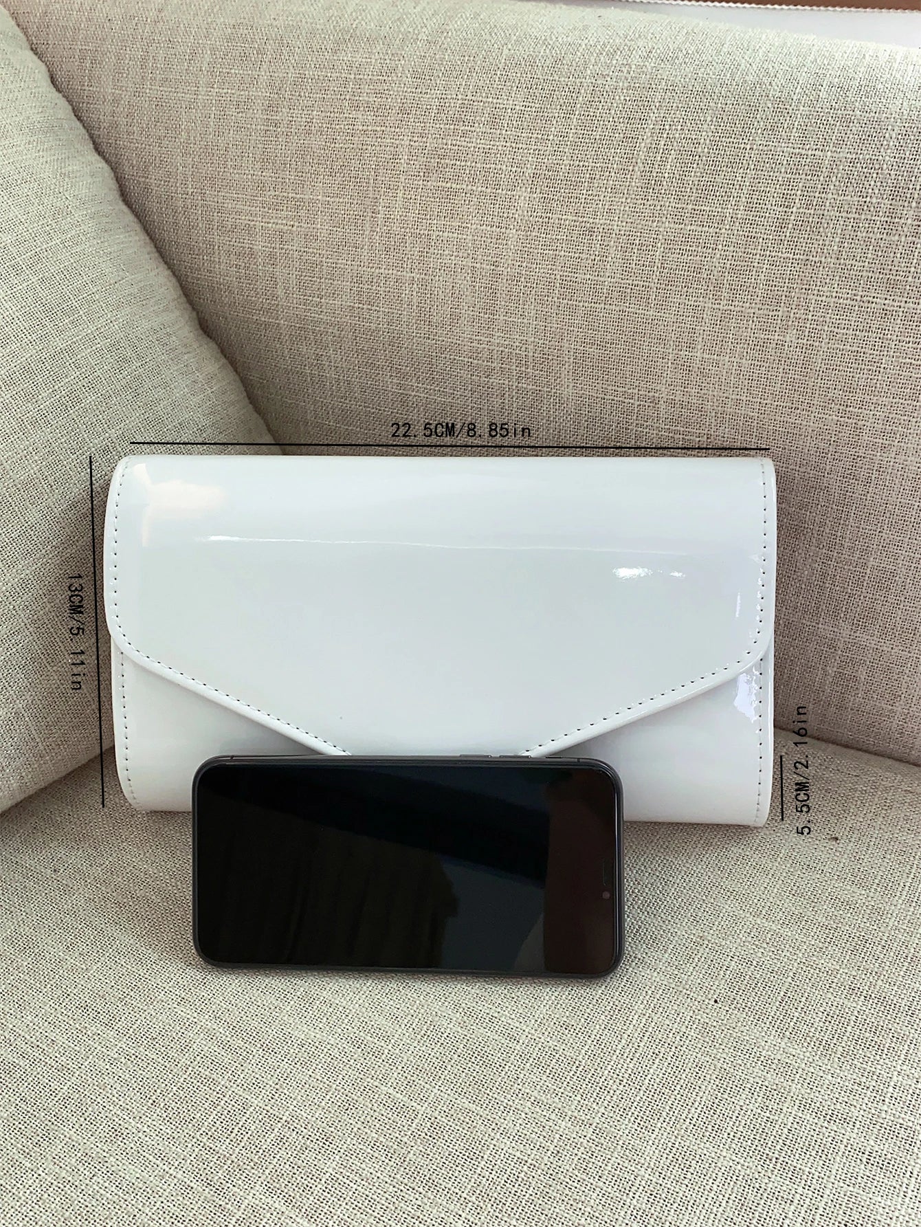 Pochette femme bandoulière minimaliste Kaki-Noir-Blanc-ShopGET® 