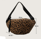 Sac banane léopard  en toile