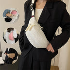 Sac banane velours côtelé rose femme