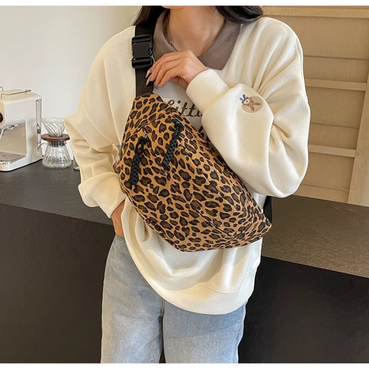 Sac banane bandoulière léopard