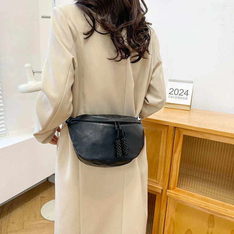 Sac banane en cuir pour épaule et ceinture