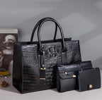 Sac cabas noir traveasy Vintage en cuir Marron-Noir-Rouge-ShopGET® 