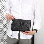 Pochette homme plat en cuir de haut qualité A / 24cm x 16cm x 2cm-B / 24cm x 16cm x 2cm-C / 24cm x 16cm x 2cm-D / 24cm x 16cm x 2cm-ShopGET® 