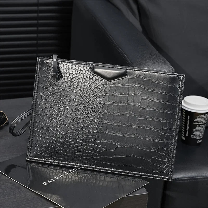 Pochette homme bandoulière noir Noir-ShopGET® 