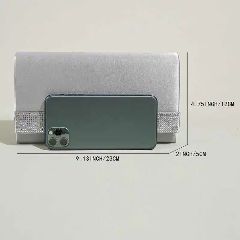 Pochette sac femme tendance Vert / 23 x 5 x 12cm-Argent / 23 x 5 x 12cm-Noir / 23 x 5 x 12cm-Bleu / 23 x 5 x 12cm-ShopGET® 