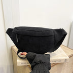 Sac banane velours beige pour femme - ShopGET®