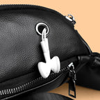 Sac banane cuir noir pour homme