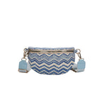 sac banane femme tendance à rayures ondulées