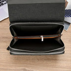 Pochette homme décor peau de crocodile Noir / 22cm x 14cm x 4.5cm-Marron / 22cm x 14cm x 4.5cm-ShopGET® 