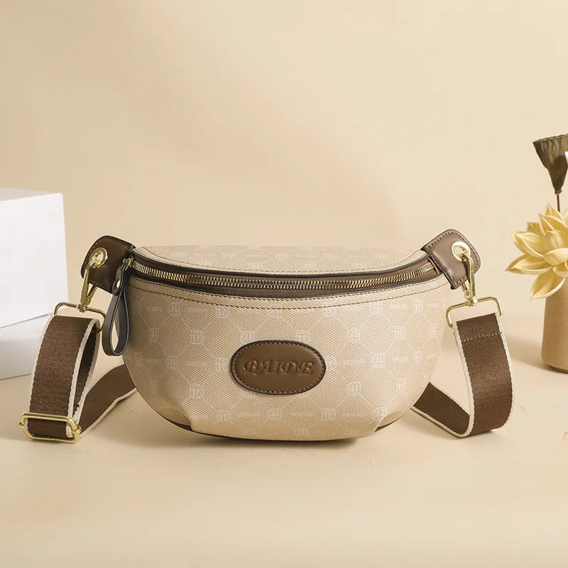 Sac banane femme chic déco géométrique & lettre