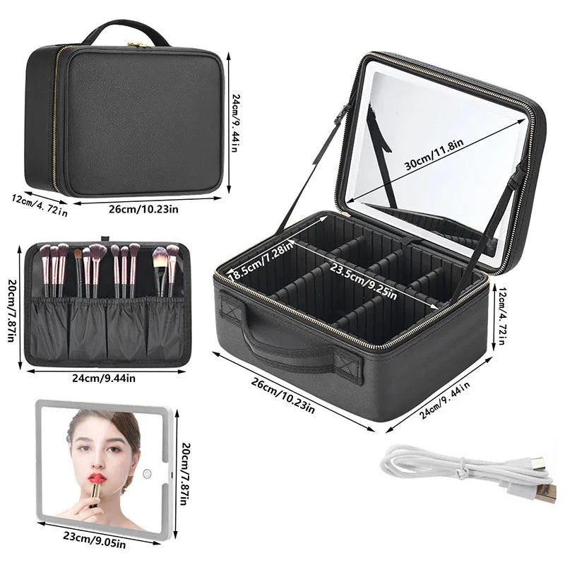 Trousse maquillage avec miroir - ShopGET®