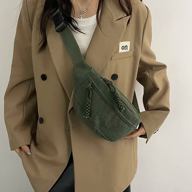 Sac banane velours femme tendance