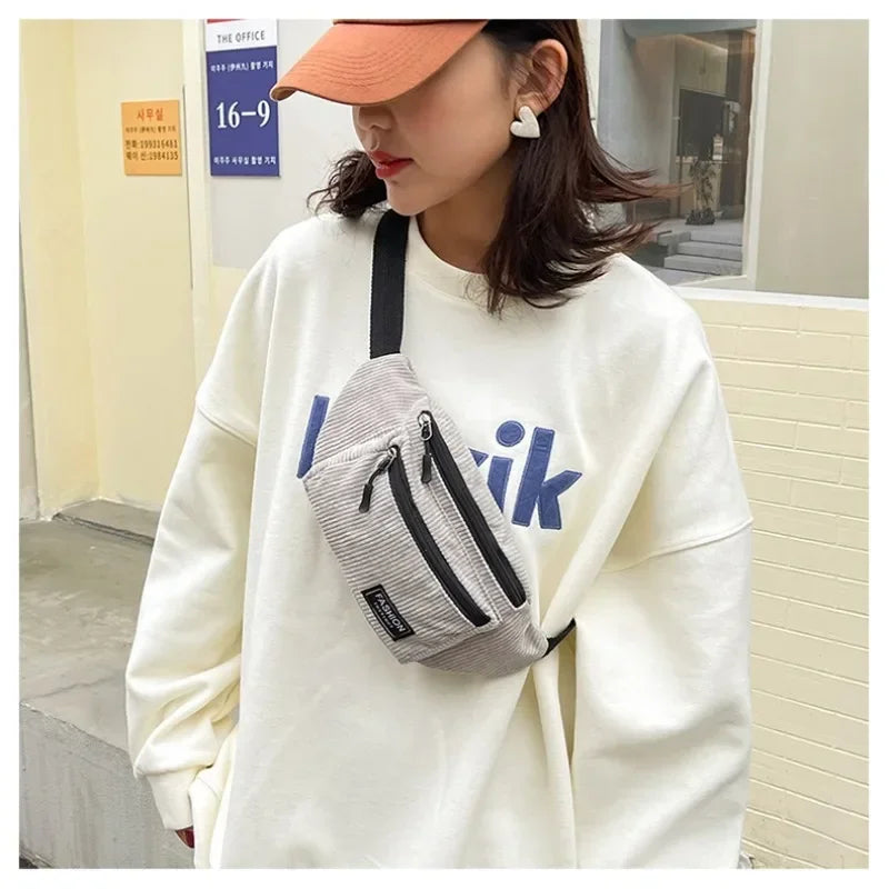 Sac banane femme classe en velours - ShopGET®