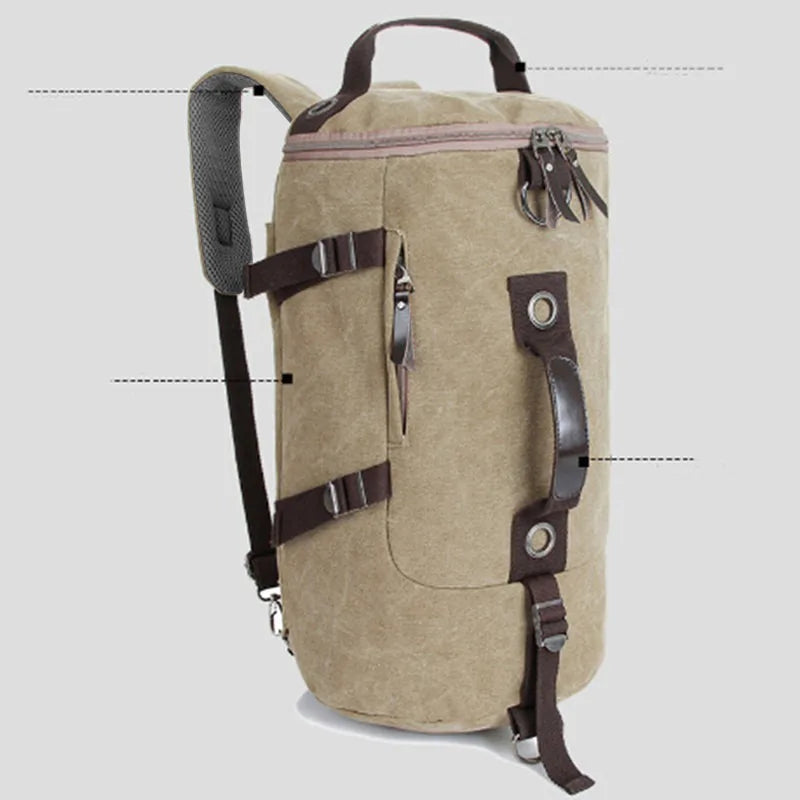 Sac polochon sport de randonnée Marron-Vert-Kaki-Bleu-Noir-ShopGET® 