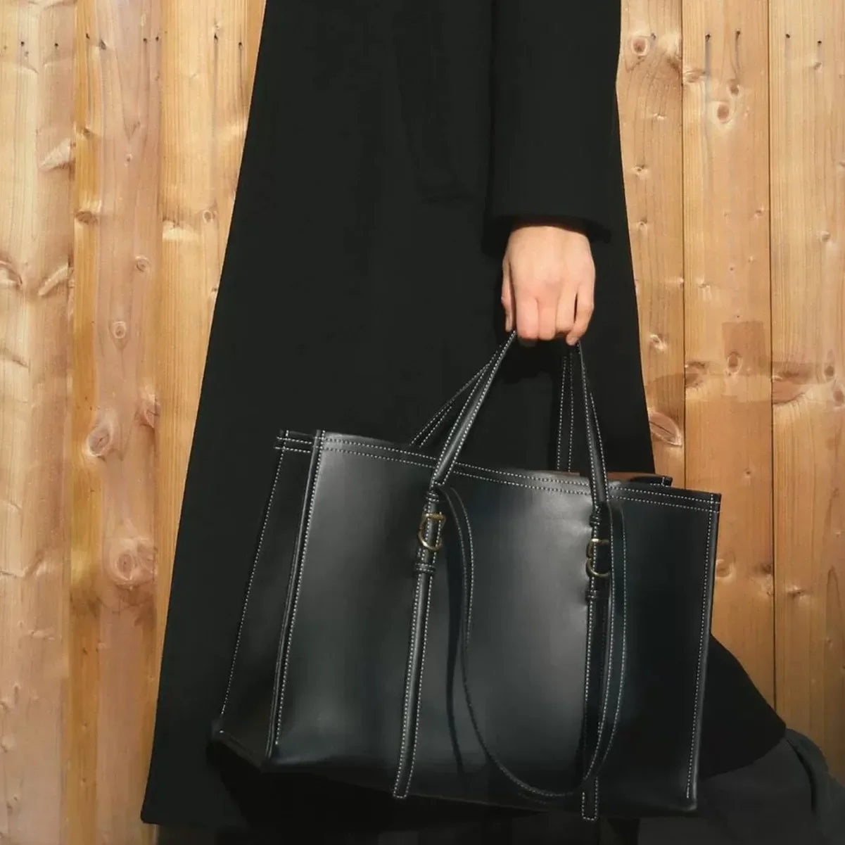 Cabas sac en cuir OFFERTE / Noir / 39x17x28.5cm-OFFERTE / Marron / 39x17x28.5cm-ShopGET® 