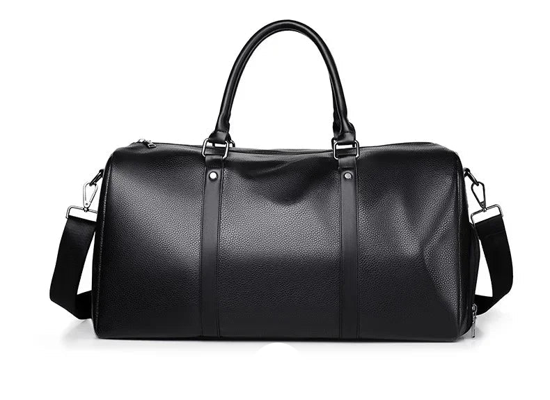 Sac weekend homme cuir marron Marron-Noir-ShopGET® 