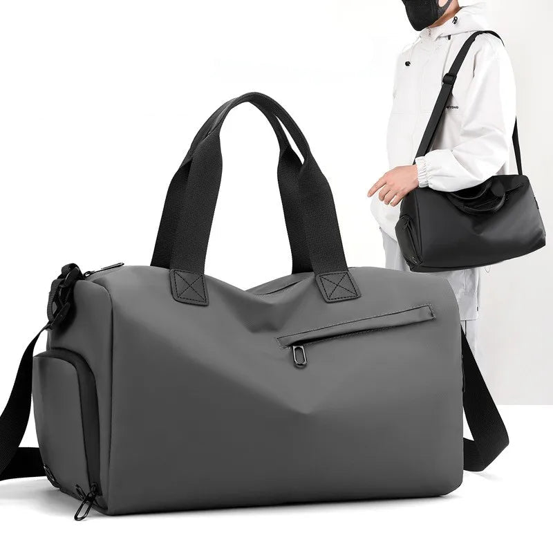 Sac weekend homme de première qualité Noir-Bleu-Gris-Kaki-Vert-Rose-ShopGET® 