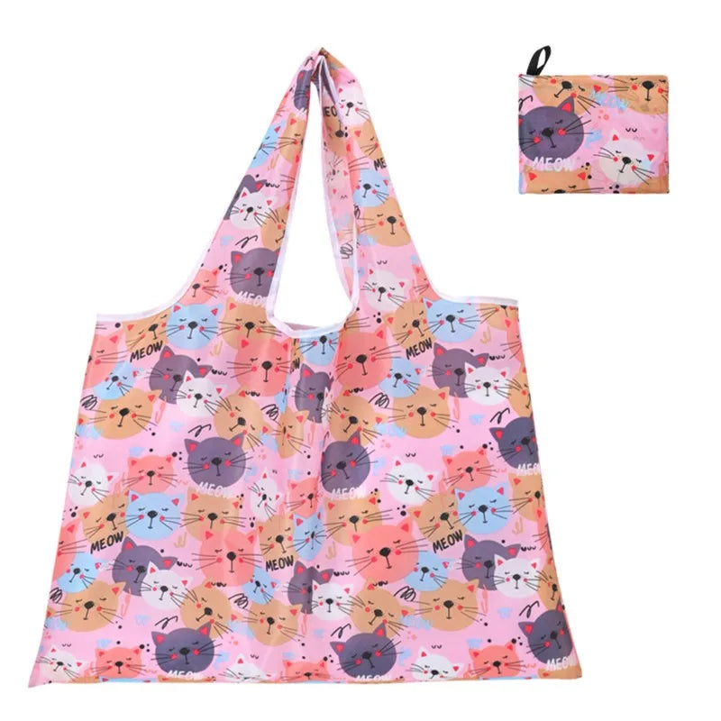 Sac de courses multicolore Fruit-Rose chat-Animaux-Strawberry-ShopGET® 