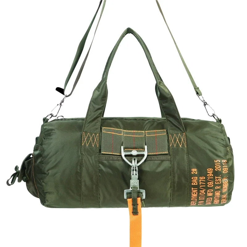 Sac polochon sport femme en nylon Vert / 40 x 13 x 20 cm-Gris / 40 x 13 x 20 cm-ShopGET® 