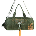 Sac polochon sport femme en nylon Vert / 40 x 13 x 20 cm-Gris / 40 x 13 x 20 cm-ShopGET® 