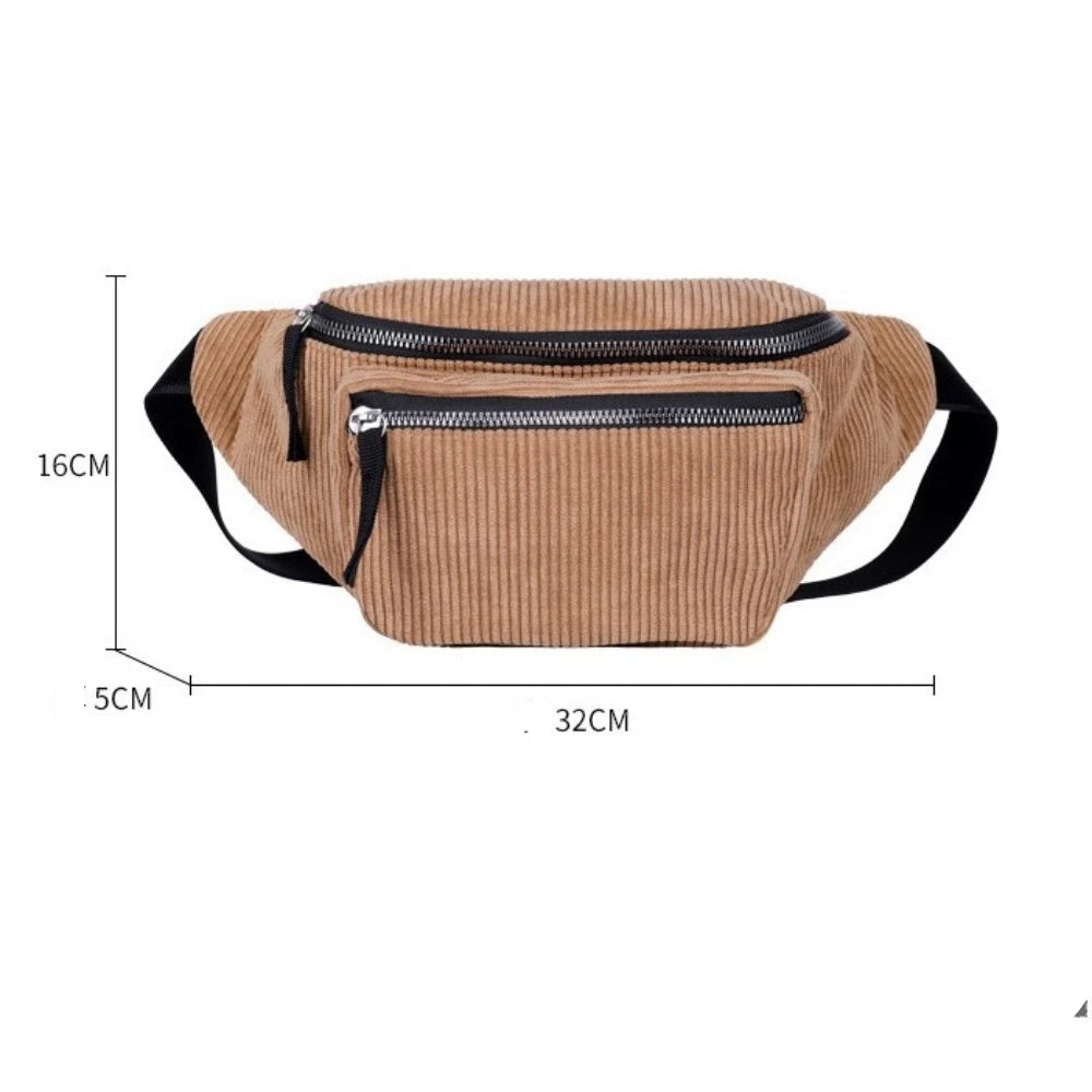 Sac banane femme moumoute noir en velours - ShopGET®