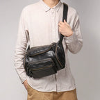 Sac banane XXL pour homme en cuir - ShopGET®