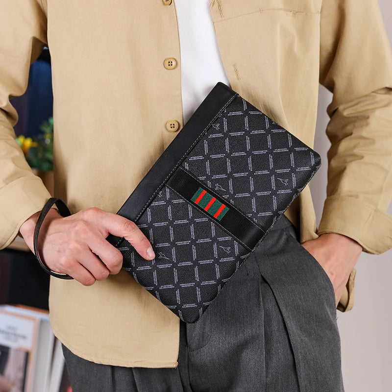 Pochette homme business men Noir A / 17cm x 27cm x 3cm-Noir B / 17cm x 27cm x 3cm-ShopGET® 