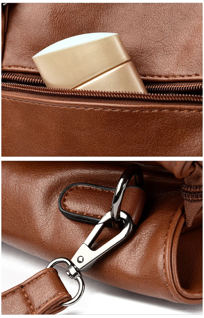 Sac cabas en cuir à bandoulière pour femme Jaune-Bleu-Wine Rouge-Noir-Pourpre-Gris-ShopGET® 