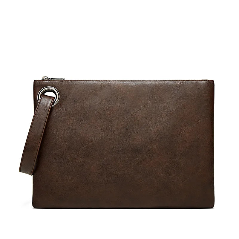 Pochette homme marron business Khaki / 33cm x 2cm x 23cm-Noir / 33cm x 2cm x 23cm-Marron / 33cm x 2cm x 23cm-ShopGET® 