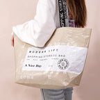 Sac de courses tote bag Blanc Small-Beige Small-Beige Large-Jaune Small-Stripe Large-Vert Large-ShopGET® 