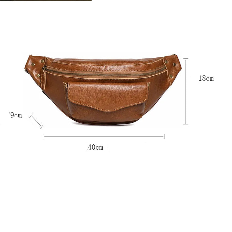 Sac banane homme en cuir solide - ShopGET®