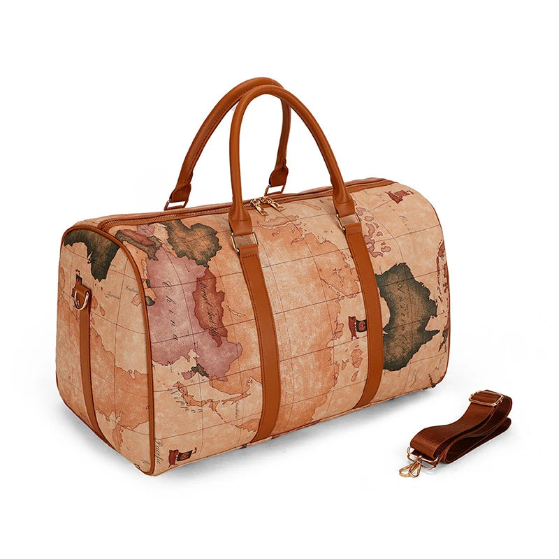 Sac weekend femme Médiéval Vintage Kaki Noir-ShopGET® 