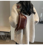 Sac banane en cuir artificiel femme