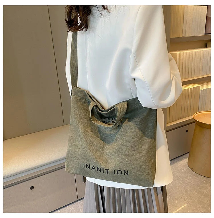 Sac de courses Japonaise Canvas Marron-kaki-Vert-Noir-Gris-ShopGET® 